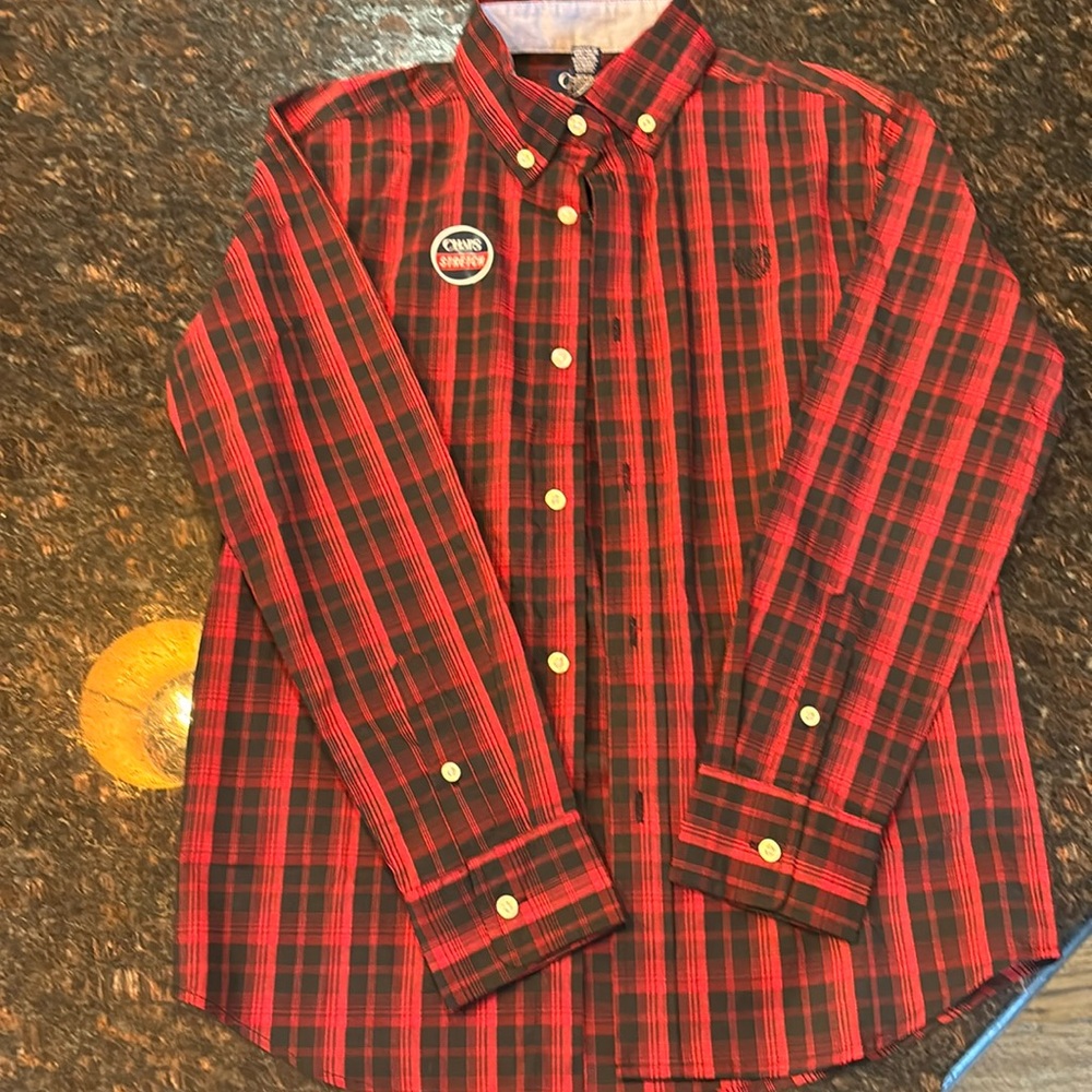 Chaps boys button down dress shirt- size medium